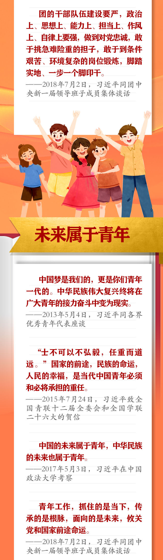 手繪長(zhǎng)卷 | 共青團(tuán)員們，總書(shū)記這些話要牢記