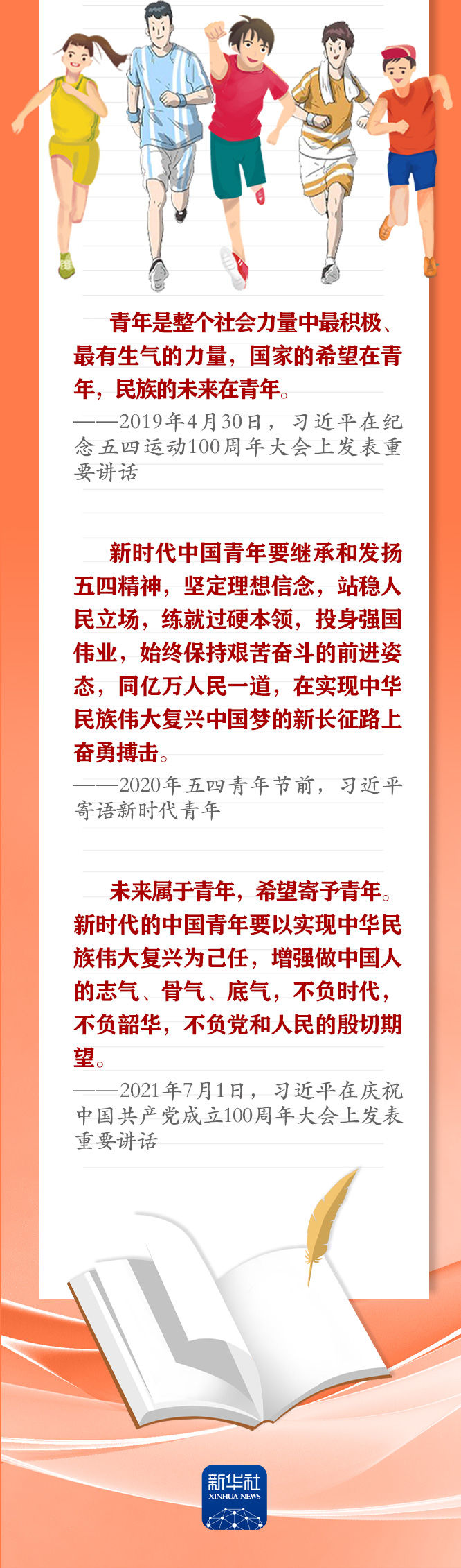 手繪長(zhǎng)卷 | 共青團(tuán)員們，總書(shū)記這些話要牢記