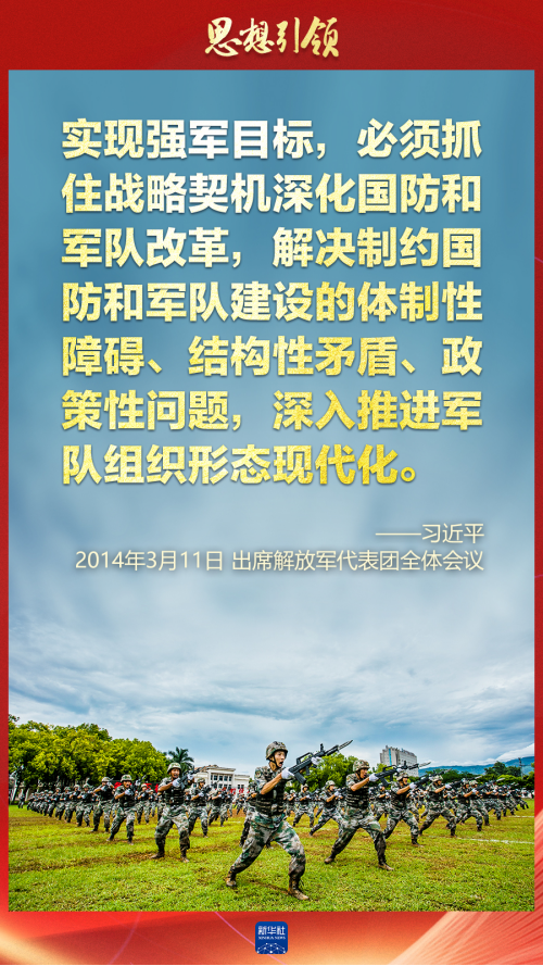 思想引領(lǐng)｜兩會上，習(xí)主席這樣談強軍之路