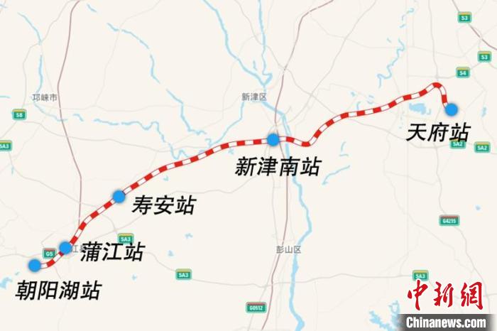 成都鐵路樞紐天府至朝陽湖段線路圖?！F集團供圖