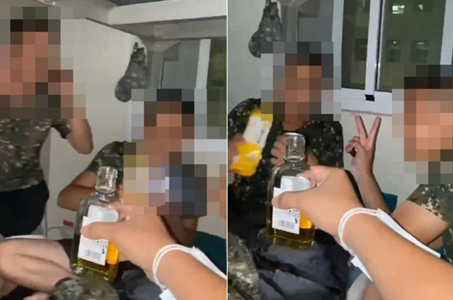 臺軍在宿舍開“飲酒趴”。圖片來源：臺灣“中時新聞網(wǎng)”。