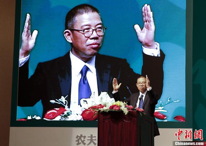 資料圖：農(nóng)夫山泉?jiǎng)?chuàng)始人鐘睒睒。 <a target='_blank' href='/'><p  align=