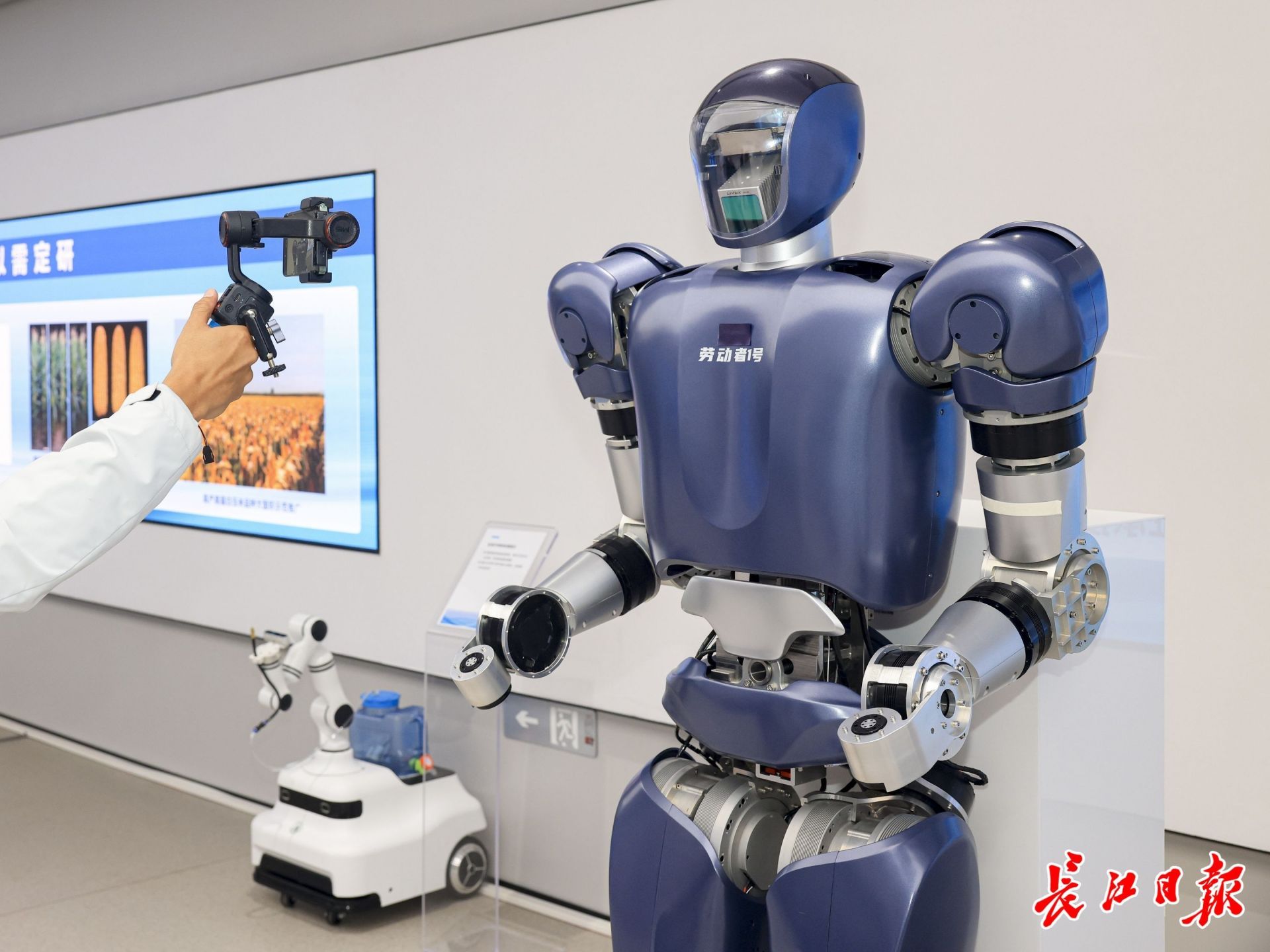 格藍(lán)若人形機(jī)器人。長(zhǎng)江日?qǐng)?bào)記者胡冬冬 攝