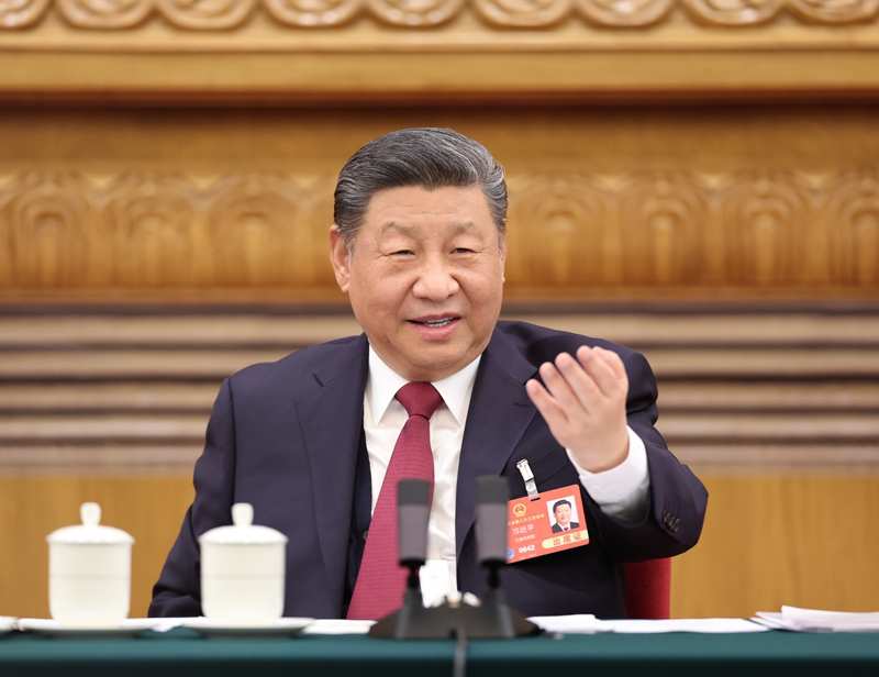 2025年3月5日下午，習(xí)近平總書記參加他所在的十四屆全國人大三次會(huì)議江蘇代表團(tuán)審議。
