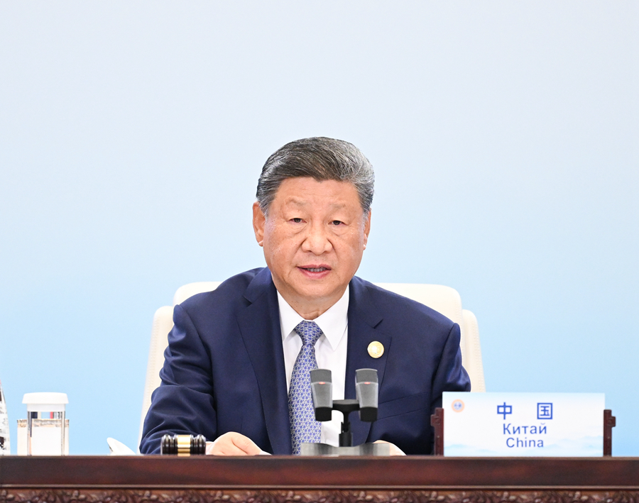 9月1日上午，上海合作組織成員國元首理事會第二十五次會議在天津梅江會展中心舉行。中國國家主席習近平主持會議并發(fā)表題為《牢記初心使命　開創(chuàng)美好未來》的重要講話。