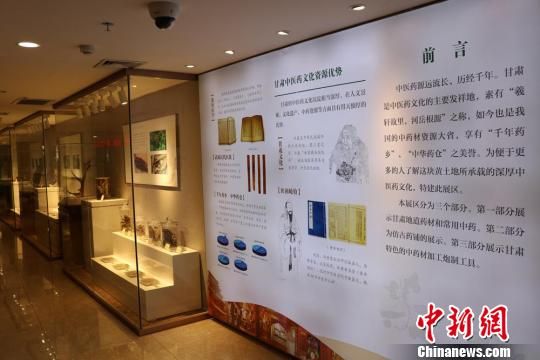 圖為甘肅中醫(yī)藥大學附屬醫(yī)院甘肅省道地藥材展區(qū)。甘肅中醫(yī)藥大學附屬醫(yī)院供圖