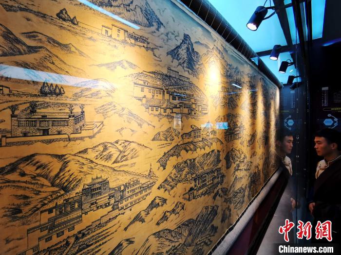 圖為歷代藏醫(yī)藥學(xué)教育機(jī)構(gòu)展示?！?zhí)砀?攝