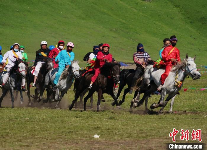 圖為選手進(jìn)行3000米賽馬比賽。　馬銘言 攝
