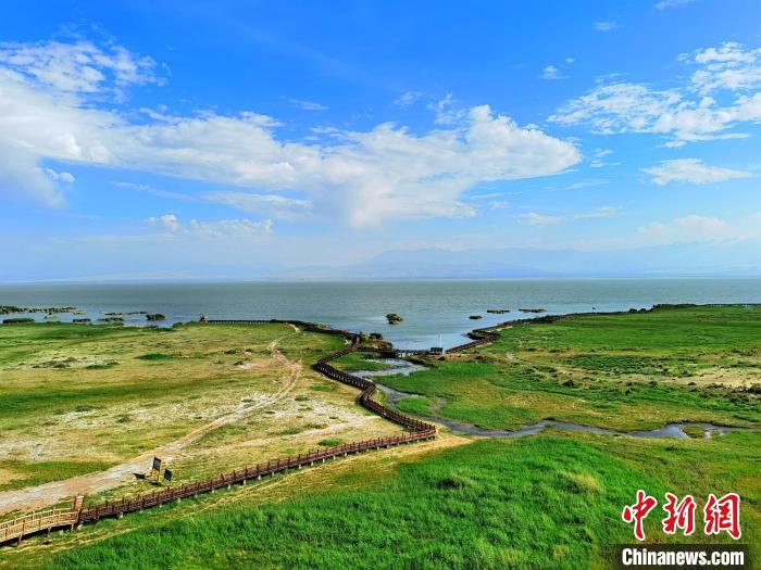 圖為航拍都蘭湖國家濕地公園?！∑钤鲚?攝