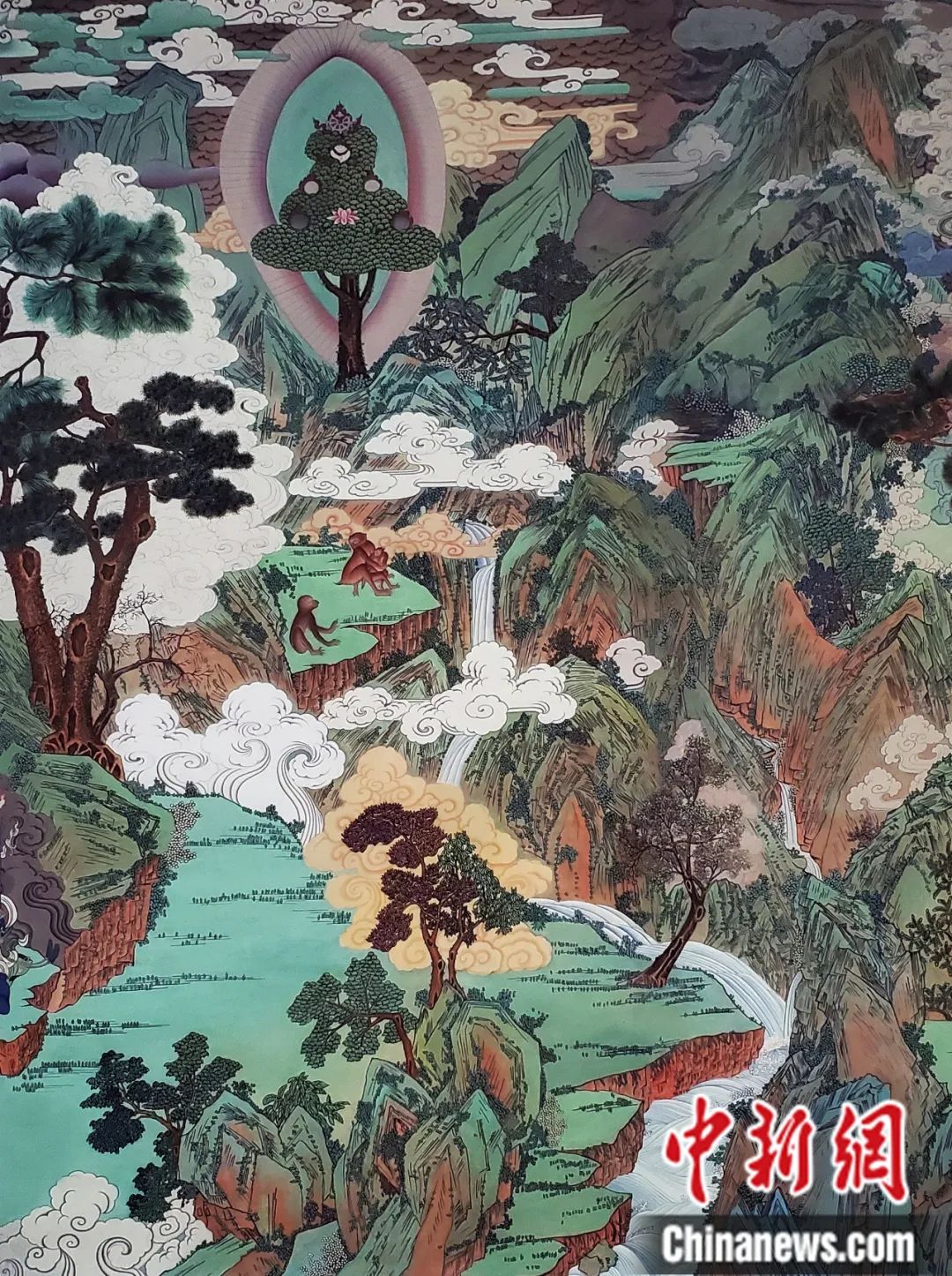 臨摹、補(bǔ)繪的青海瞿曇寺壁畫。受訪者 供圖