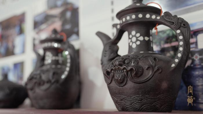 圖為尼西黑陶作品。　張厲 攝