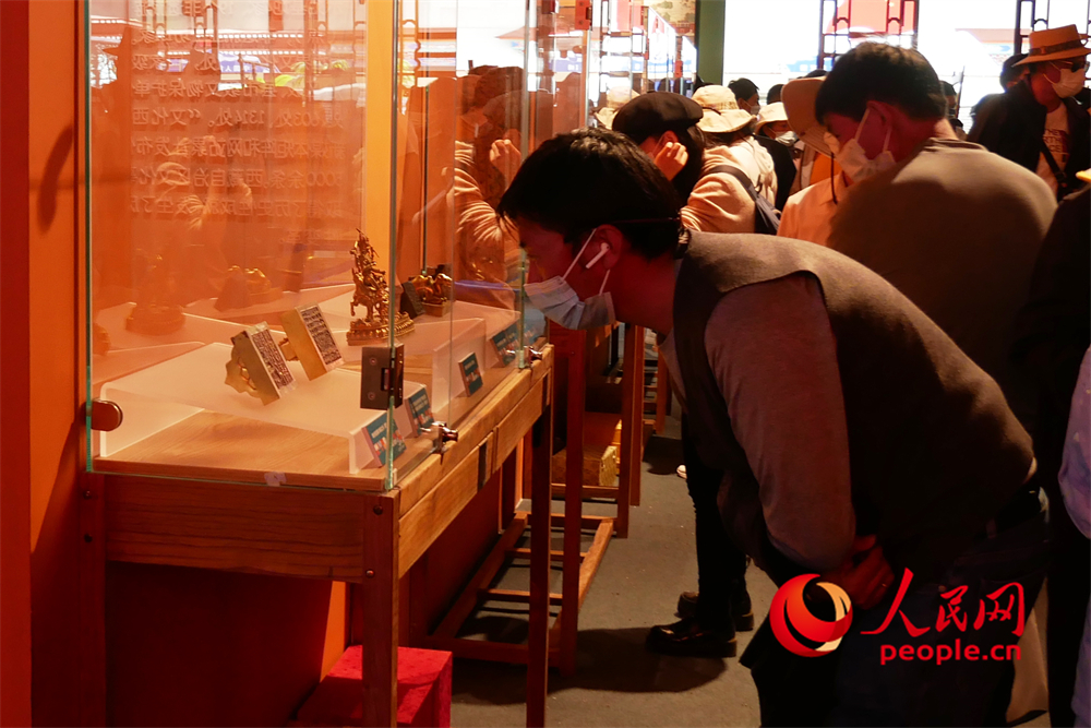 觀眾正在展區(qū)參觀。人民網(wǎng) 韋衍行攝