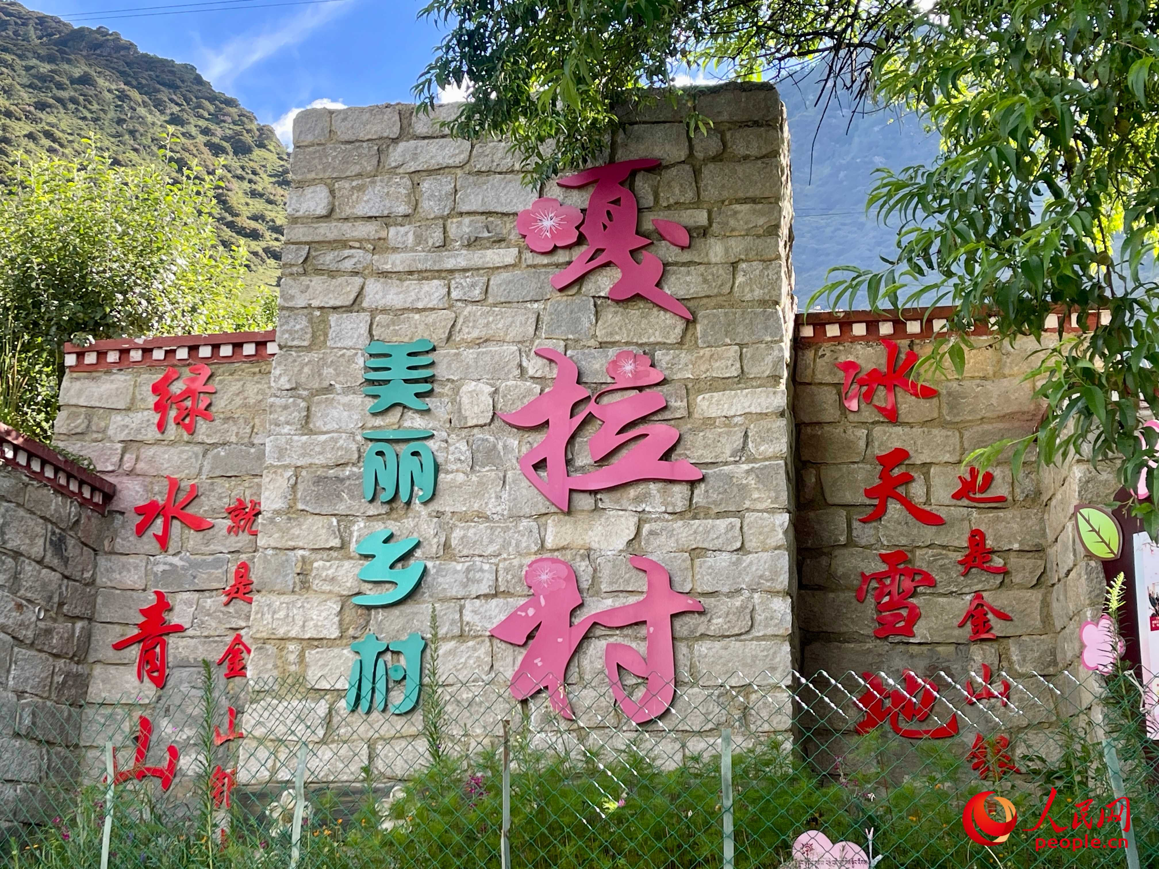 林芝鎮(zhèn)嘎拉村。人民網 周靜圓攝